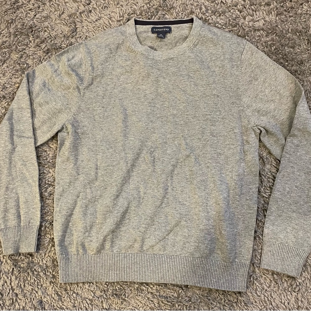 Lands end sweater gray